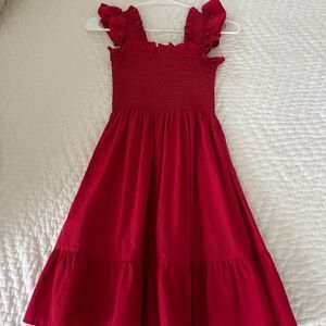 Elegant Red Ruffle Mini Dress